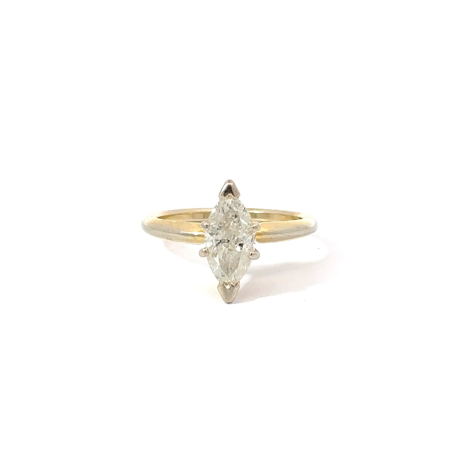 14kt Yellow Gold 1.25ct Marquise Solitaire Diamond Engagement Ring