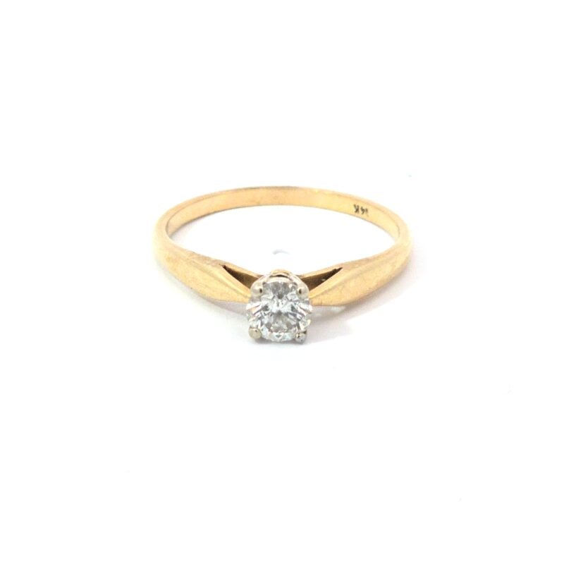 14k Yellow Gold .4ct Solitaire Diamond Engagement Ring