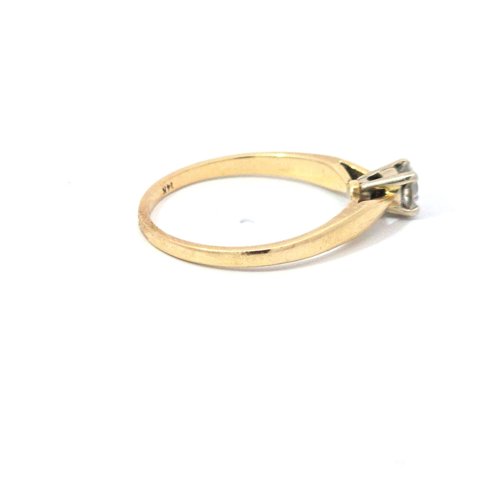 14k Yellow Gold .4ct Solitaire Diamond Engagement Ring - Image 4