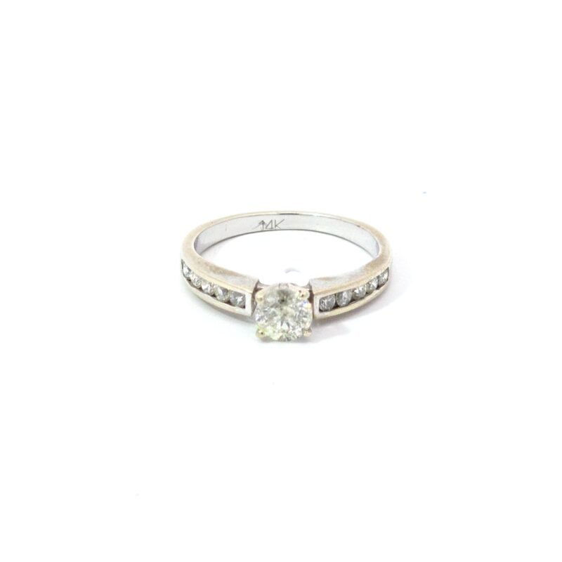 14kt White Gold .20ct Center Diamond Engagement Ring