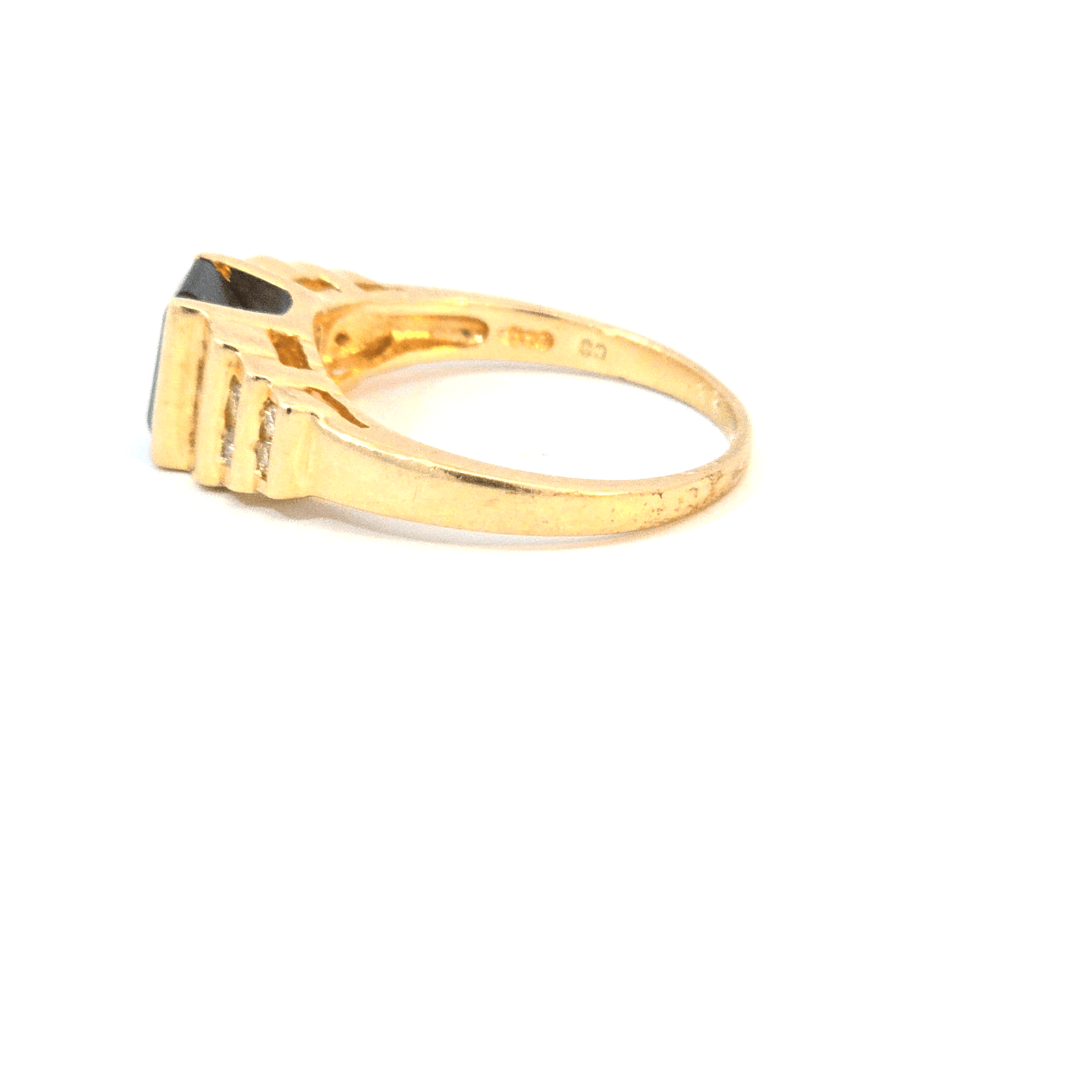 14kt Yellow Gold Sapphire & Diamond Ring - Image 2
