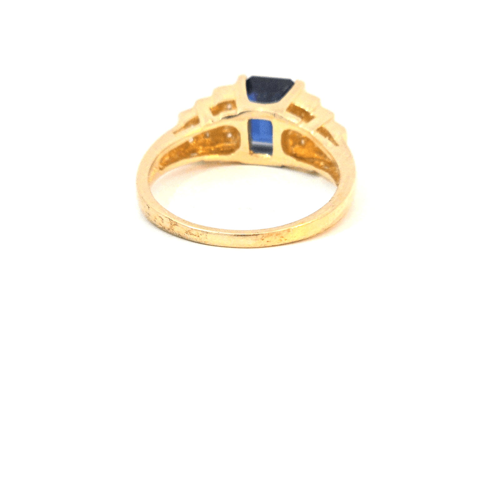 14kt Yellow Gold Sapphire & Diamond Ring - Image 3