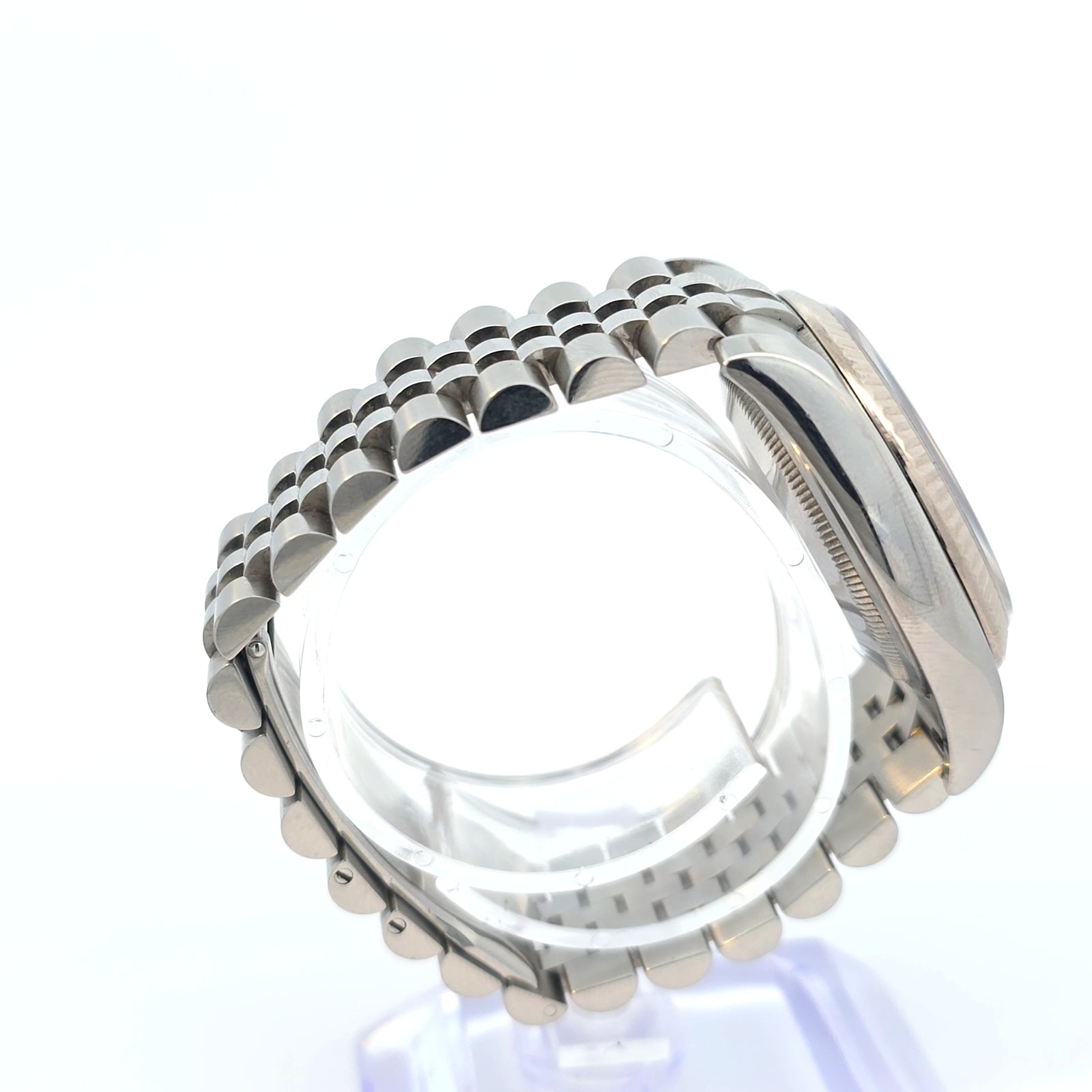 36mm Stainless Steel Rolex Datejust with Diamond Hour Markers - Image 4