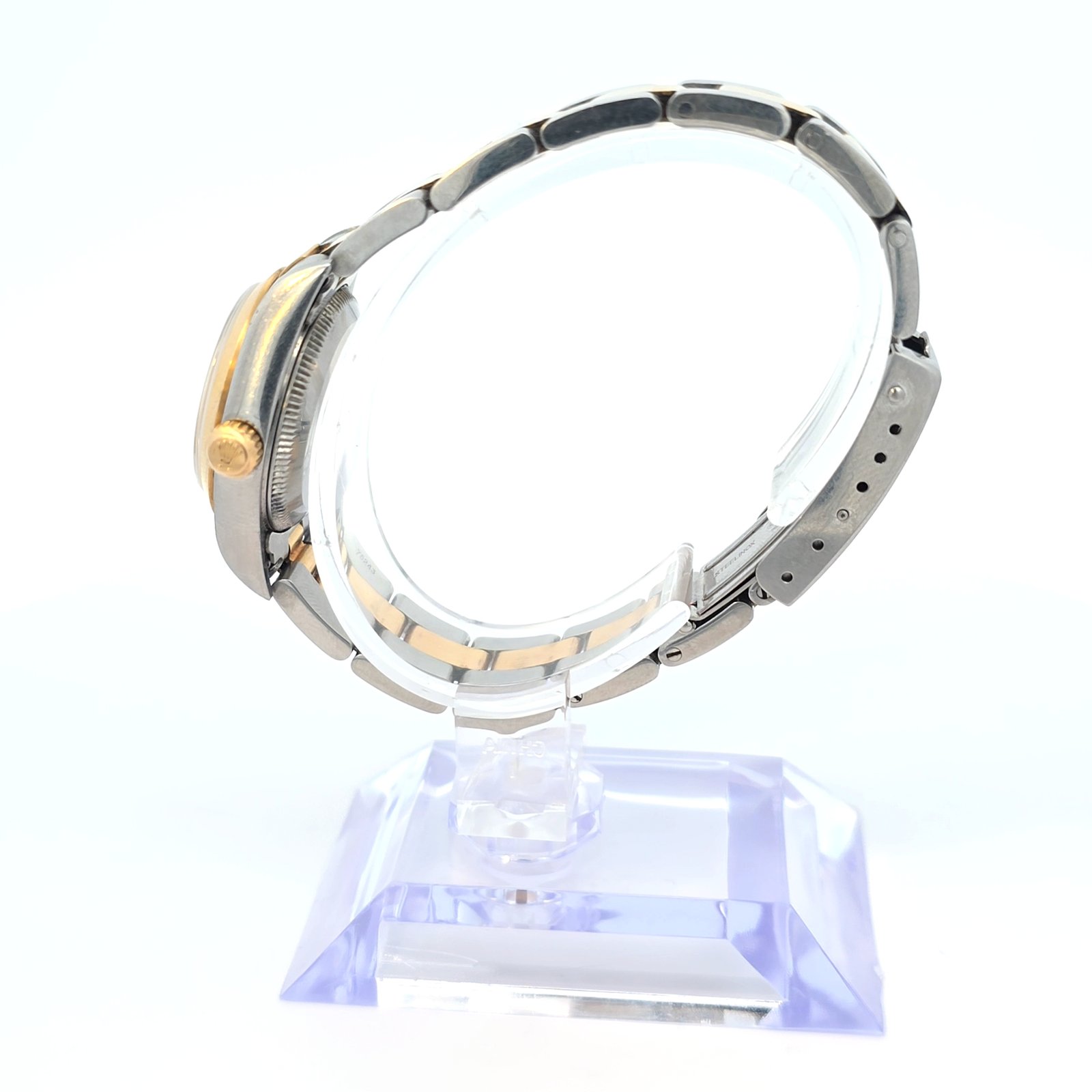 ROLEX Oyster Perpetual 76183 Gray Ladies Used Watch Diamond Hour Markers - Image 2